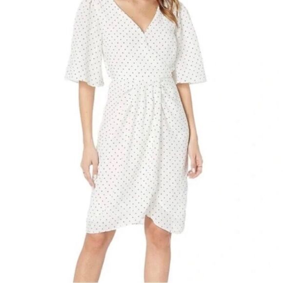 Cupcakes & Cashmere Estrella white and black polka dot dress size M - Picture 1 of 12